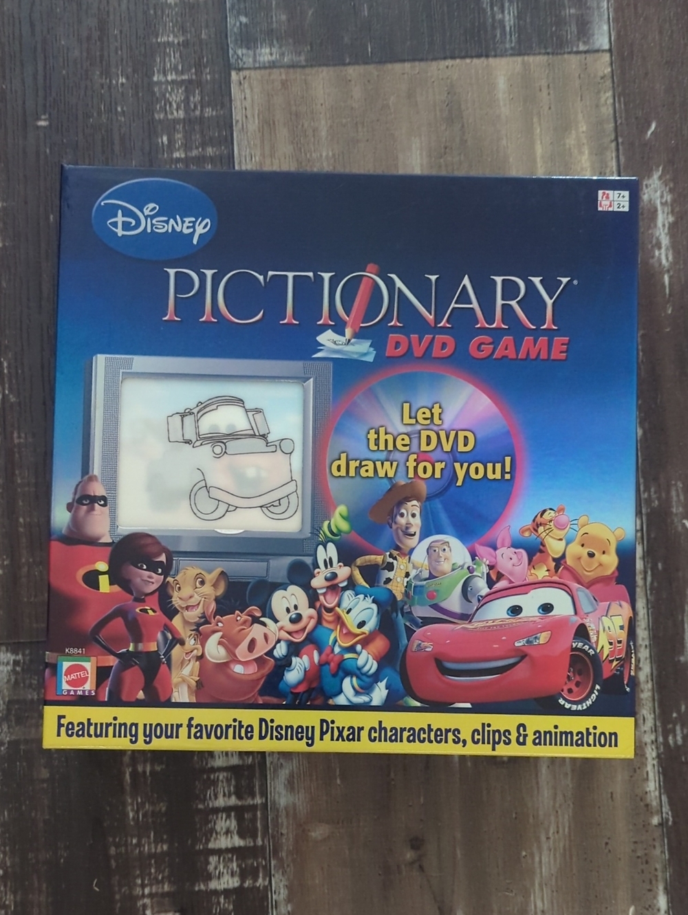 Disney Pictionary DVD Game - Blue Box with Multicolor Characters